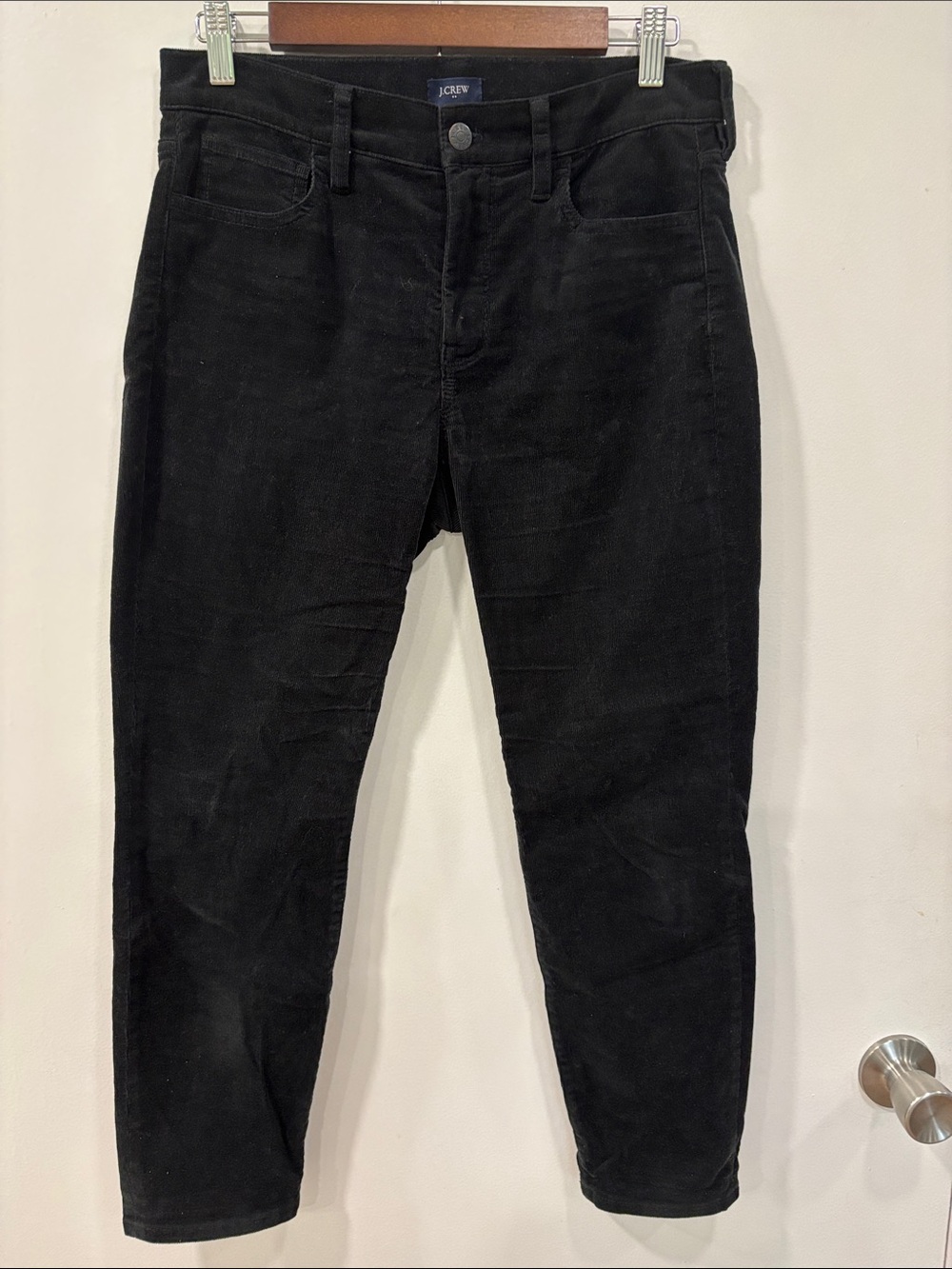 J. Crew Black Skinny Corduroy Pants